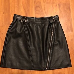 Faux Leather Mini Skirt